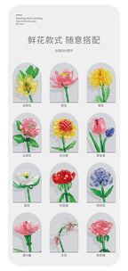 Eternal Block Flower Assembly Bouquet Desktop Decoration Block Flower Children's Puzzle Assembly Toy Bouquet