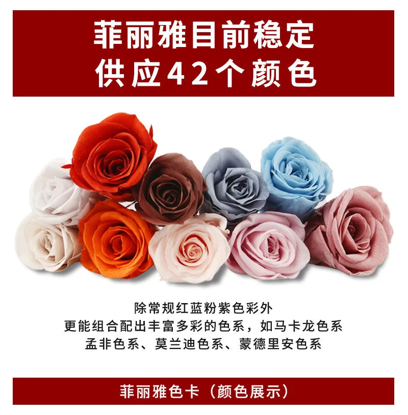 21Pcs/Box B Grade Eternal Moisturizing Roses Flowers Wedding Party Decoration Diy Valentine'S Day Mother'S Day Gift Box Cheap