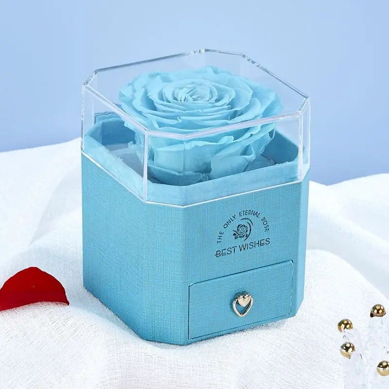 Eternal Rose Jewelry Box Necklace Packaging Boxes Luxury Jewelry Storage Display Box Valentine's Day Necklace Gift Boxes