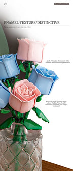 Eternal Flower Rose Building Block Toy Compatible with  Assembly Decoration Girl Valentine's Day Teacher's Day Gift