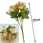 Ramo de Rosas e Hortensias de Seda — 6 Colores, Hogar, Jardín y Boda