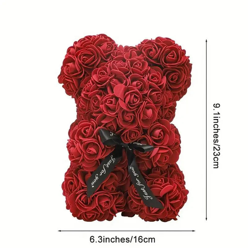 2025 New Artificial Flower Eternal Rose Teddy Bear for Mom Mother's Day Birthday Valentine's Day Anniversary Gifts & Decorations