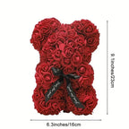 2025 New Artificial Flower Eternal Rose Teddy Bear for Mom Mother's Day Birthday Valentine's Day Anniversary Gifts & Decorations