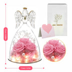 LED Eternal Rose Flower Cover Anniversary Valentine Mothers Day Birthday Thanksgiving Gift Bedroom Table Decote For Boy And Girl