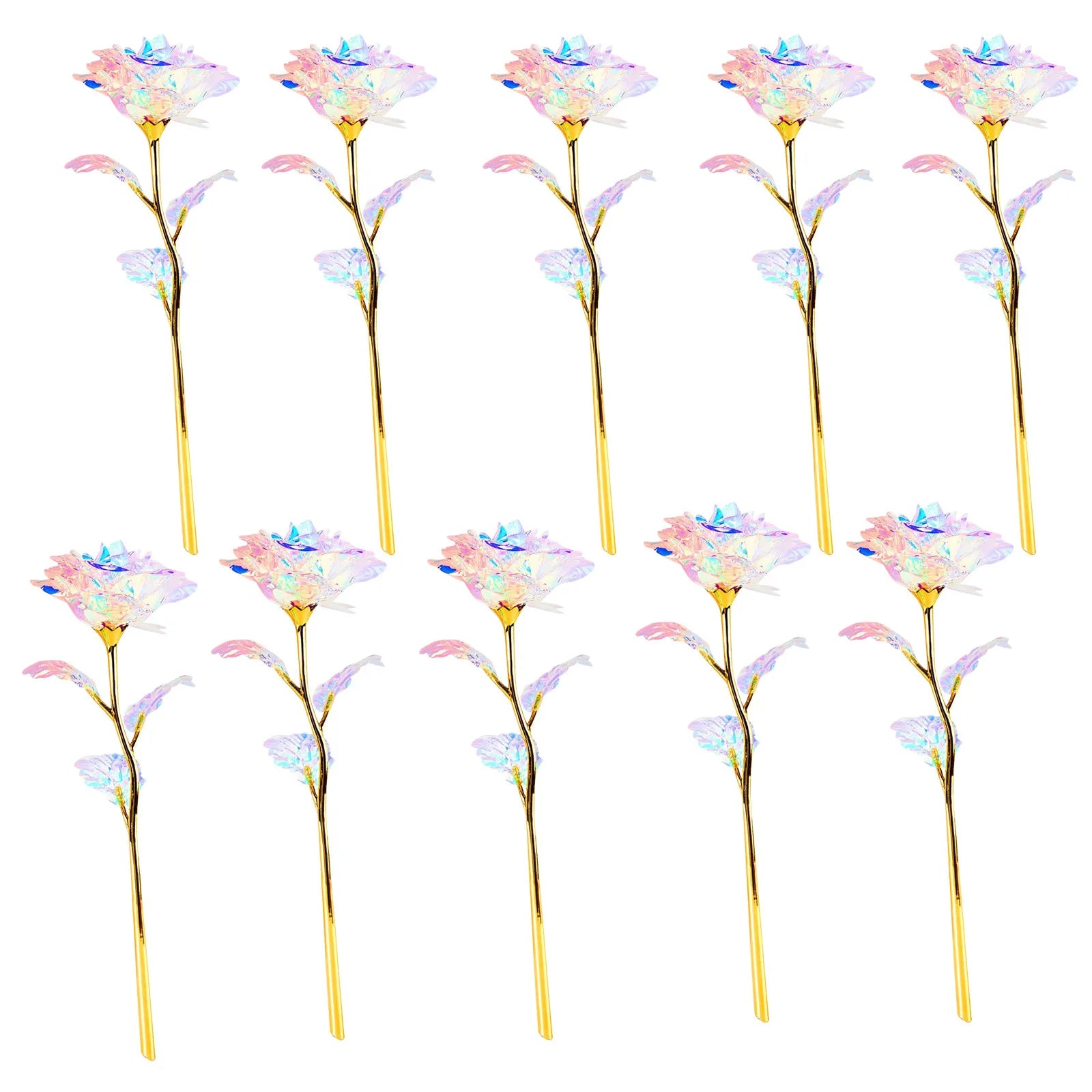 5-50pcs Eternal Rose Colorful Galaxy Artificial Flowers 24k Gold Foil Artificial Rose For Girlfriend Valentine'S Day Gifts