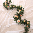 Enredadera Guirnalda de Rosas de Seda — Arco Boda y Jardín Exterior, 6 Colores