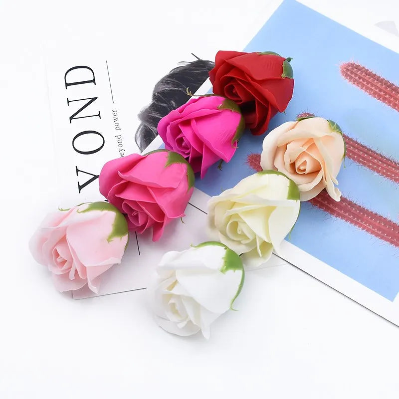 50/100pcs Artificial Rose Soap Eternal Flower Home Decoration Wedding bridalbouquet Diy Gift Box Scrapbook Outdoor garden bonsai