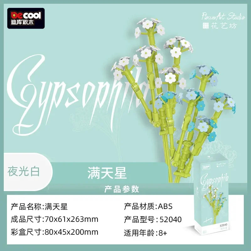 Eternal Block Flower Assembly Bouquet Desktop Decoration Block Flower Children's Puzzle Assembly Toy Bouquet