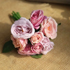 Ramo Nupcial de Rosas de Seda — 16 Colores, Boda y Damas de Honor