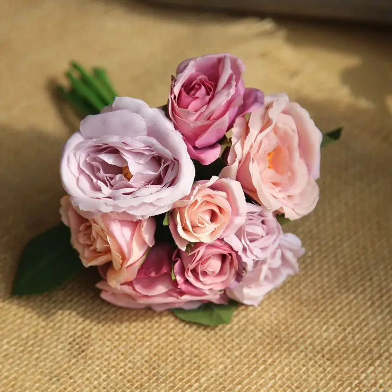 Ramo Nupcial de Rosas de Seda — 16 Colores, Boda y Damas de Honor