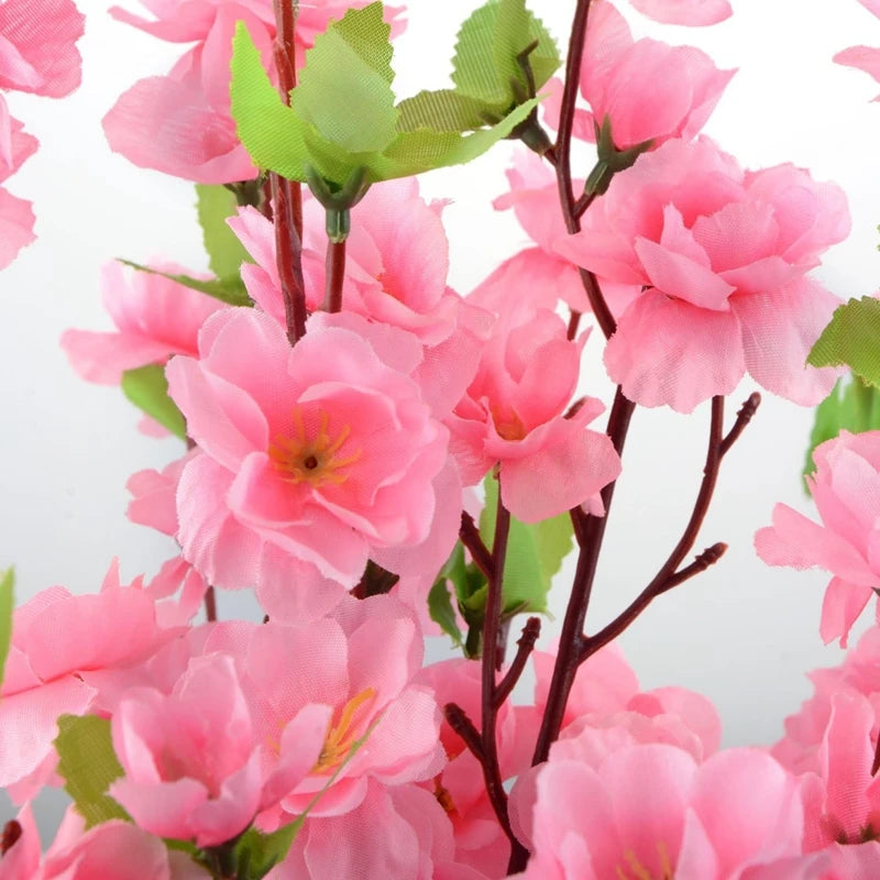 Sakura Artificial Flowers Bouquet for Garden Party Wedding Marriage Decoration Home Room Decor Fake Flowers Table Vase Ornament