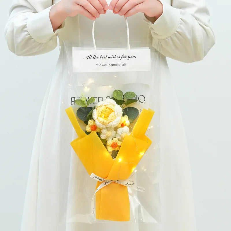 Ramo de Rosa y Girasol — 9 Colores, Regalo San Valentín y Día de las Madres