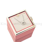 2025 New Eternal Real Rose Rotating box Double Heart Custom Engraved Name Steel Necklace for Valentines Birthday Jewelry Gift