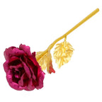 24K Eternal Rose Artificial Flowers Foil Plated Gold Rose Wedding Valentine's Day Decoration Mother's Day Gifts Fake Flower