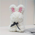 1pc 25cm Eternal Artificial Flower Rose Rabbit Romantic Gift For Birthday Anniversary Valentine's Wedding Decoration Home Decor