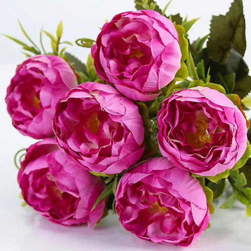 YO CHO Artificial Silk Rose Flower  6 Heads  Home Decoration  Wedding Party Aritificial Rose Flower