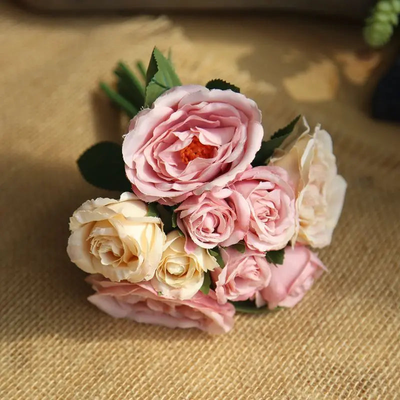 Ramo Nupcial de Rosas de Seda — 16 Colores, Boda y Damas de Honor