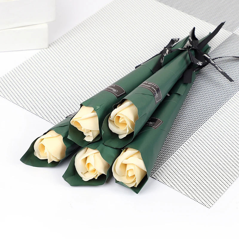 5-20pcs Soap Rose Artificial Flower Valentines Day Gift Wedding DIY Flower Bouquet Birthday Party Gift for guests Eternal Rose