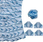 Yannew 300pcs Premade Handcrafted Silk Rose Petals for DIY Eternal Rose Flowers Bouquets with Stem Leaf Birthday Gifts for Women