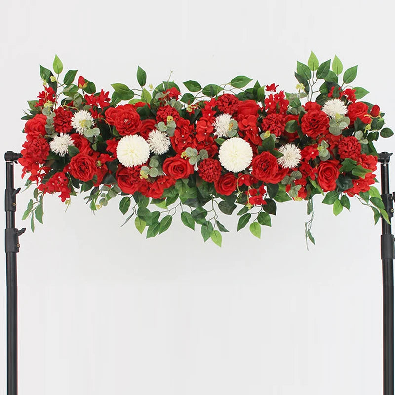 Fila de Rosas de Lujo 100cm — Centro de Mesa, Arco y Telón de Fondo para Bodas, 5 Colores