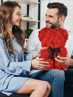 1pc 25m Artificial Flower Eternal Rose Teddy Bear for Mom Mother's Day Birthday Valentine's Day Anniversary Gifts & Decorations