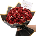 Ramo de Rosas Brillantes con Purpurina — Set 12 o 24 Rosas, San Valentín y Aniversario