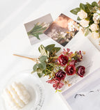 Ramo de Peonía y Rosa de Seda Otoño — 6 Colores, DIY Sala, Jardín y Boda