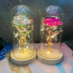 Rose Light Beautiful Realistic Looking Night Light Rose Eternal Flower Party Supplies LED Simulation Rose Flower Valentine's Day