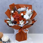 Eternal Preserved Rose,Hydrangea Bouquet Gift Box,Handmade Real Flower Arrangement for Girlfriend,Women,Anniversary,Lasts 3 Year