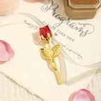 1/2Pcs Eternal Crystal Glass Rose - Valentine's Day Wedding Gift for Girlfriend Wife Artificial Flower Without Box