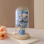 Eternal Rose LED Light glass Cover Flower Valentines Day Gift Wedding Party Decor Artificial Rose Flowers Light Christmas Gift