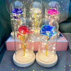 Rose Light Beautiful Realistic Looking Night Light Rose Eternal Flower Party Supplies LED Simulation Rose Flower Valentine's Day