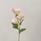 Tallo Grande de Eustoma con Hojas — Seda Natural, Hogar, Boda y Fiesta