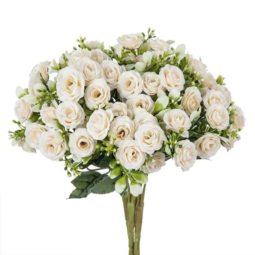 Ramo Nupcial de Rosa de Seda — Arco y Decoración DIY, 5 Colores, Boda