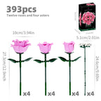 Ramo de Rosas en Bloques de Construcción — Set Romántico DIY, 12 Rosas, Decoración Hogar