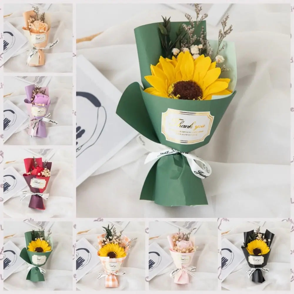 Decorative Soap Rose Flowers Simulation Romantic Artificial Rose Bouquet Lifelike Eternal Rose Mother's Day Gifts