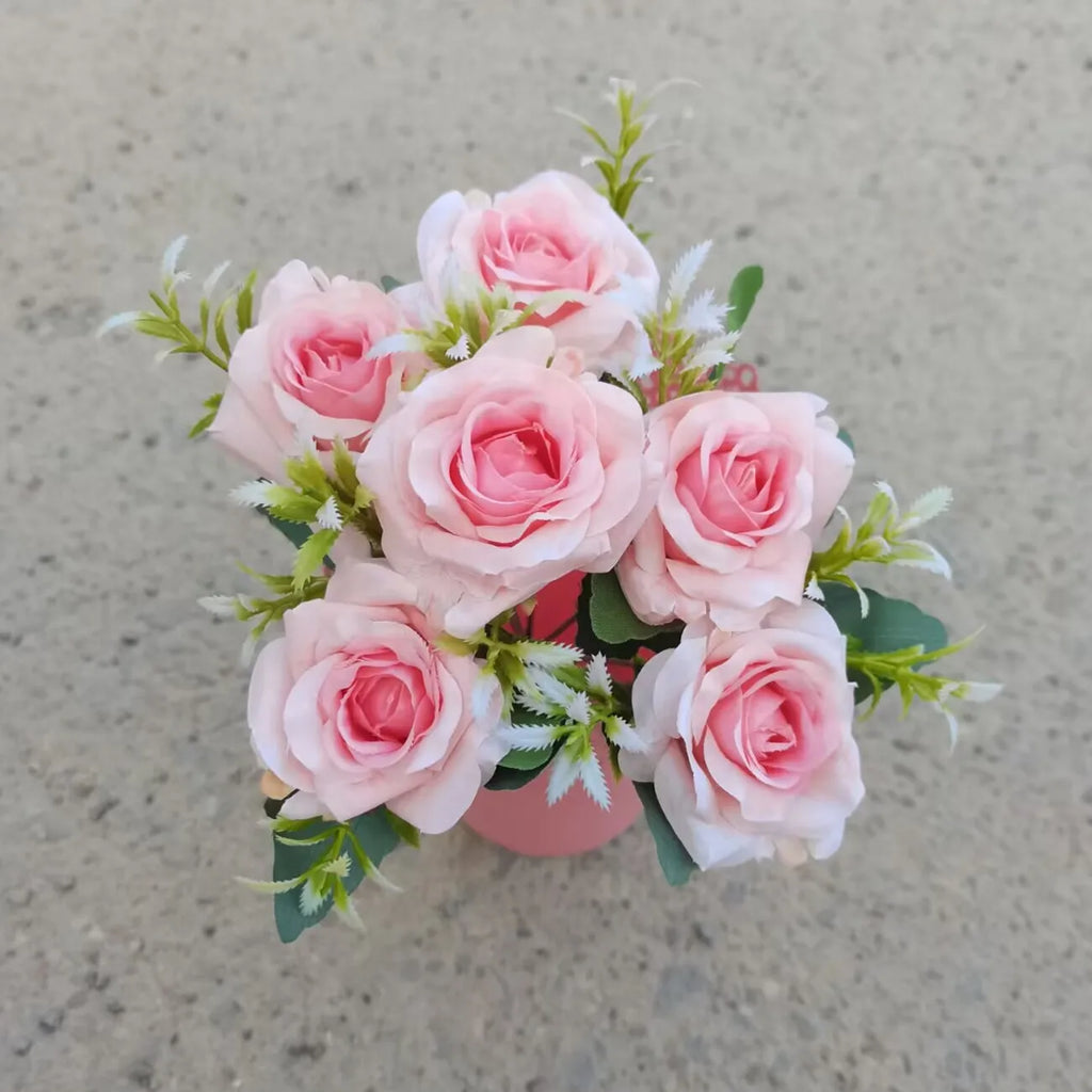 YO CHO Artificial Silk Rose Flower  6 Heads  Home Decoration  Wedding Party Aritificial Rose Flower
