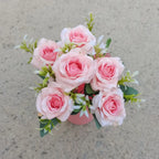 YO CHO Artificial Silk Rose Flower  6 Heads  Home Decoration  Wedding Party Aritificial Rose Flower