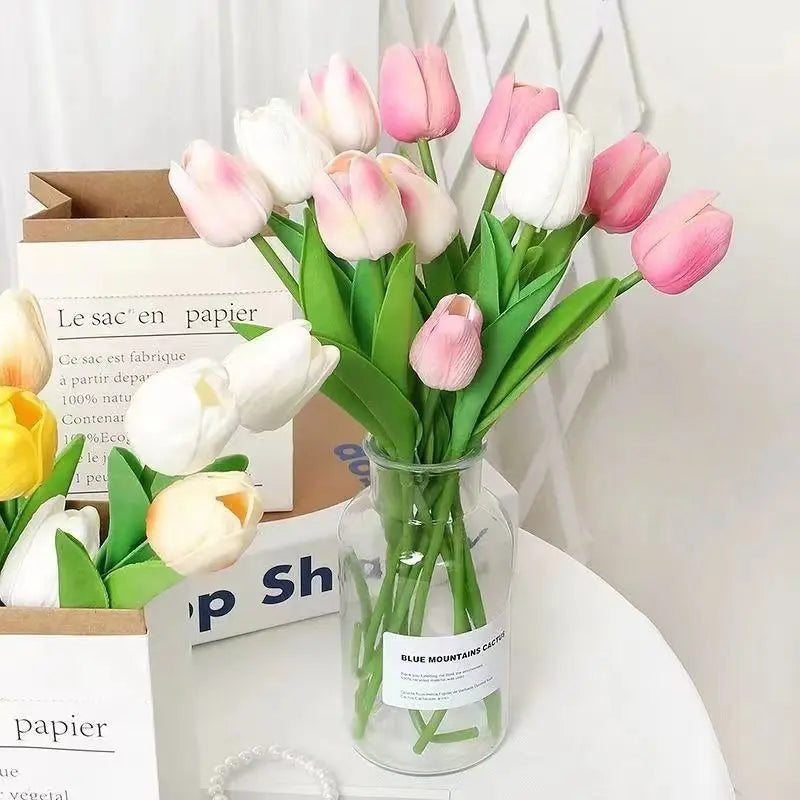 Tulipanes y Flores Eternas para Jarrón — 21 Estilos, Decoración Sala y Fotografía