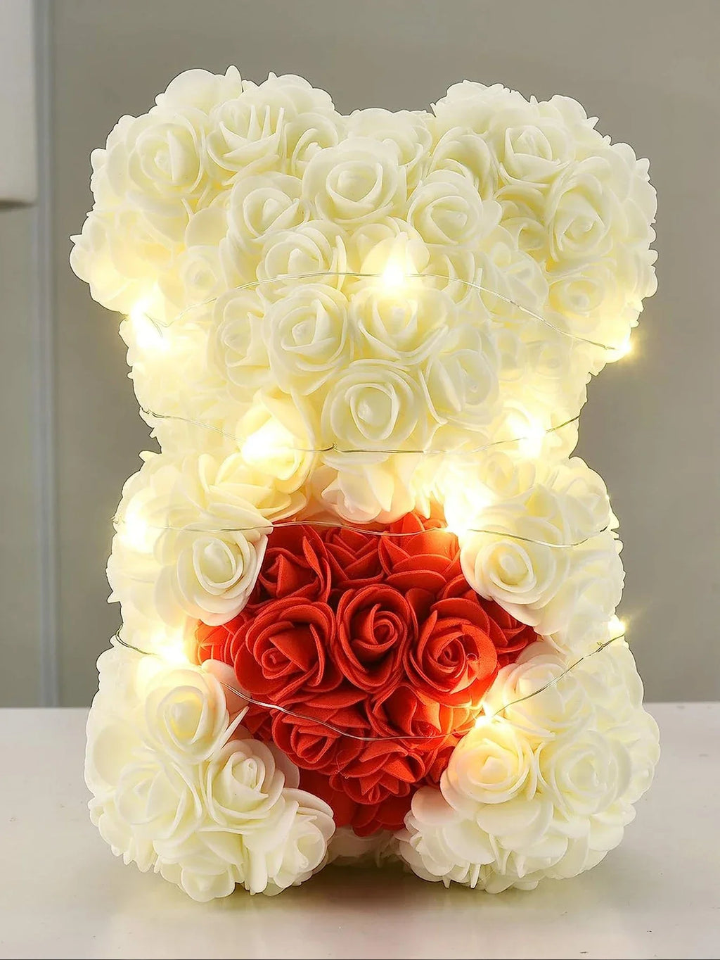 1pc 25m Artificial Flower Eternal Rose Teddy Bear for Mom Mother's Day Birthday Valentine's Day Anniversary Gifts & Decorations