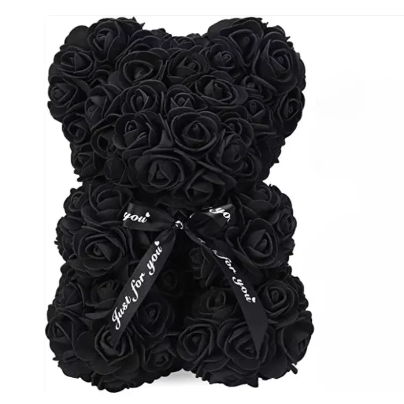 2026 Artificial Flower Eternal Rose Teddy Bear for 520 Mom Father's Day Birthday Valentine's Day Anniversary Gifts & Decorations