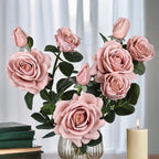 29 Inch Real Touch Rose Artificial Flowers Home Decor Wedding Arrangement Faux Floral Display Photography Prop