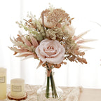 Ramo Mixto Peonía, Rosa y Pampas — Eucalipto, DIY Decoración Hogar