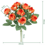 Red Rose Bouquet For Wedding Bridal Bouquets Artificial Flower Home Room Decor Hotel Party Decoration Desk Plants