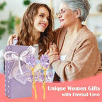 1/2Pcs Eternal Crystal Glass Rose - Valentine's Day Wedding Gift for Girlfriend Wife Artificial Flower Without Box