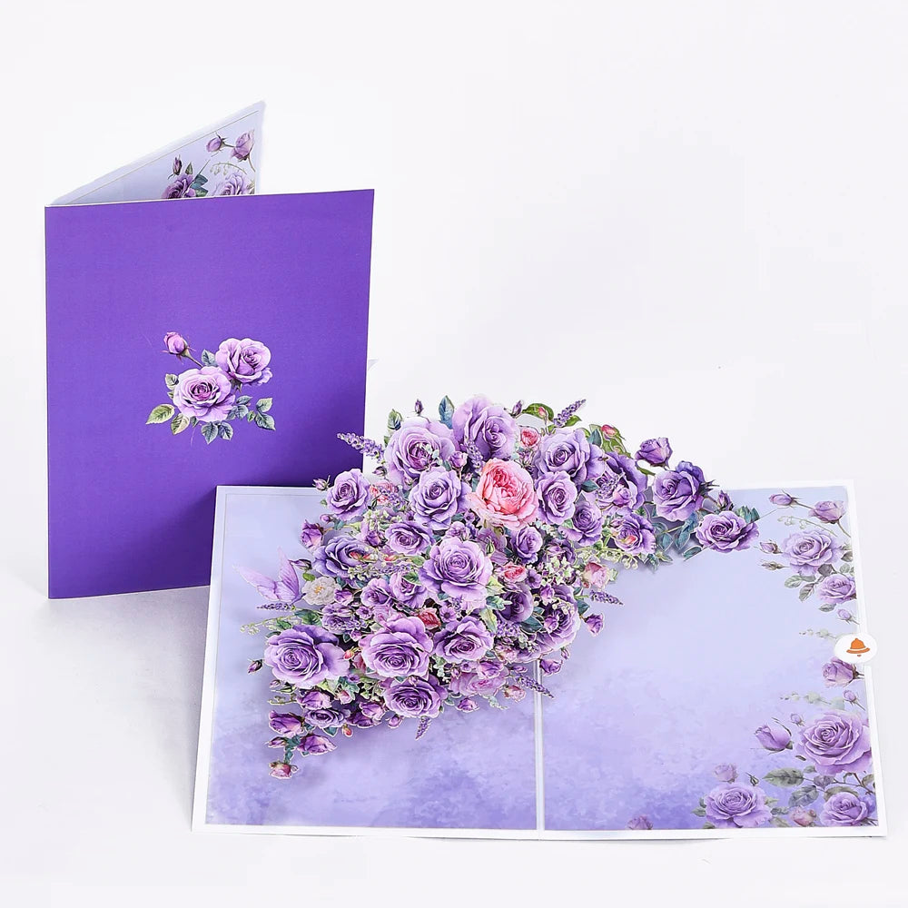 Rose-like flower-like card