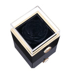 2025 New Eternal Real Rose Rotating box Double Heart Custom Engraved Name Steel Necklace for Valentines Birthday Jewelry Gift