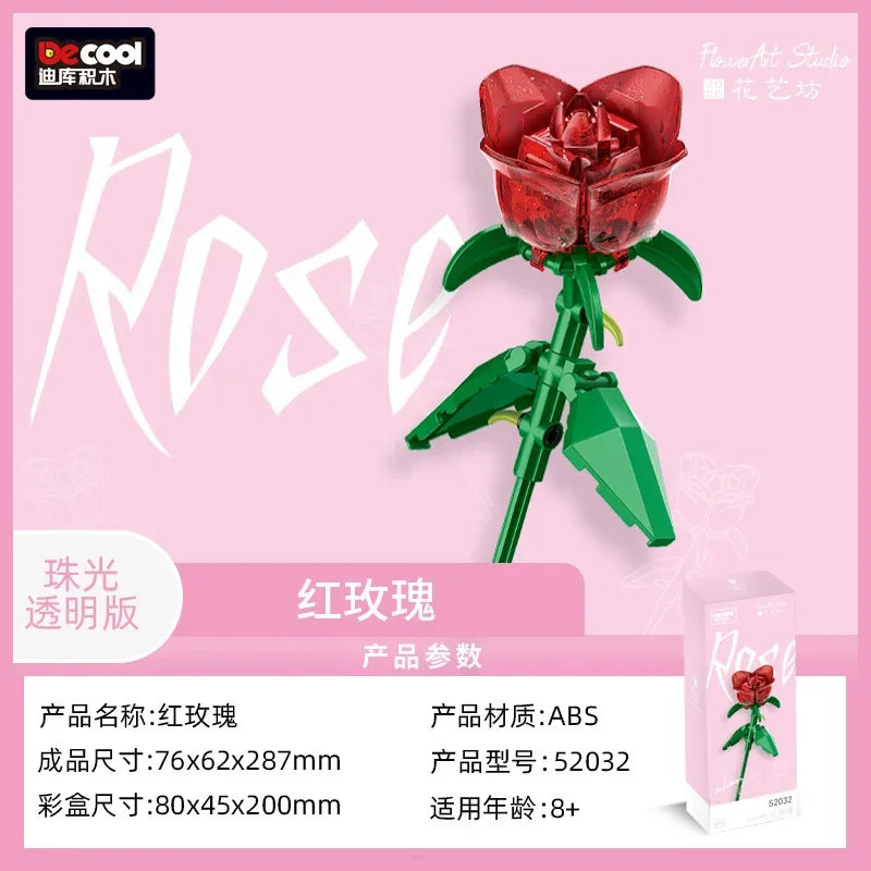 Eternal Block Flower Assembly Bouquet Desktop Decoration Block Flower Children's Puzzle Assembly Toy Bouquet