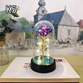 LED Eternal Red Rose in Glass Dome, Realistic Artificial Flower with Soft Light - Timeless Valentine's Day Gift