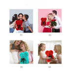 Artificial Flower Eternal Rose Teddy Bear for  Birthday Anniversary Gifts & Decor Miniatures A for my Girlfriend Valentine's Day